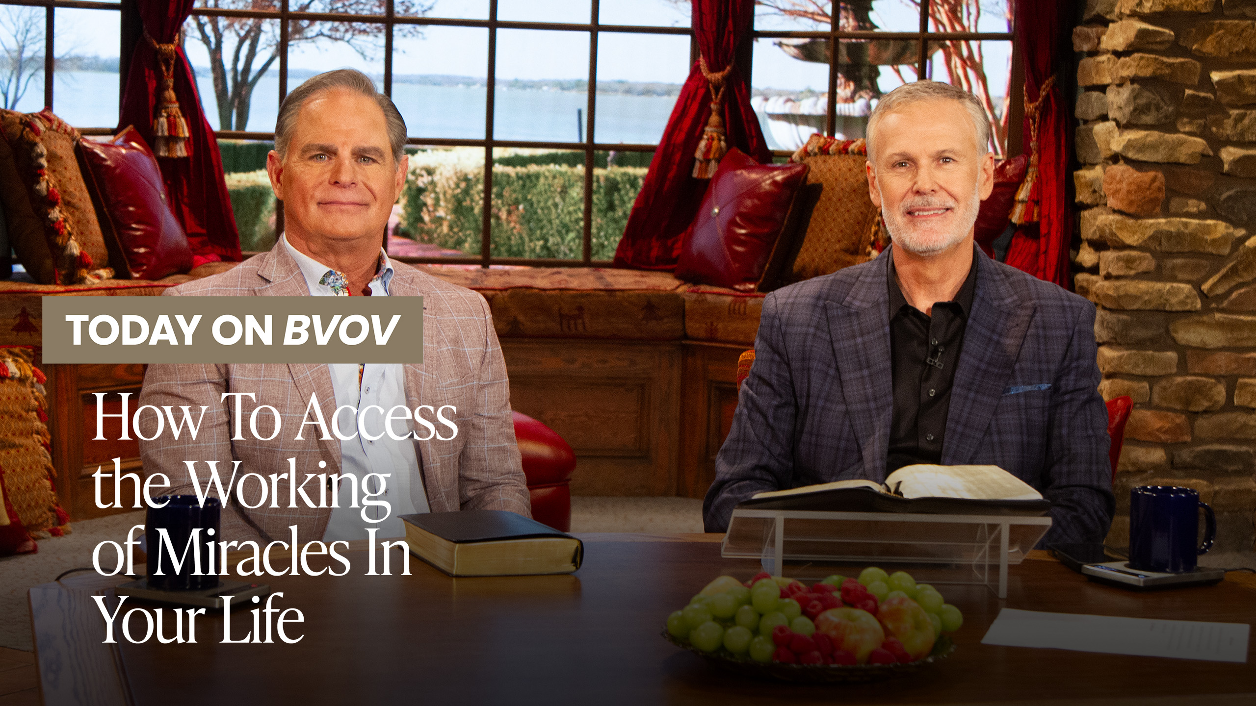 Kenneth Copeland Ministries CEO John Copeland and Pastor Tracy Harris in studio teaching How to Access the Working of Miracles in Your Life