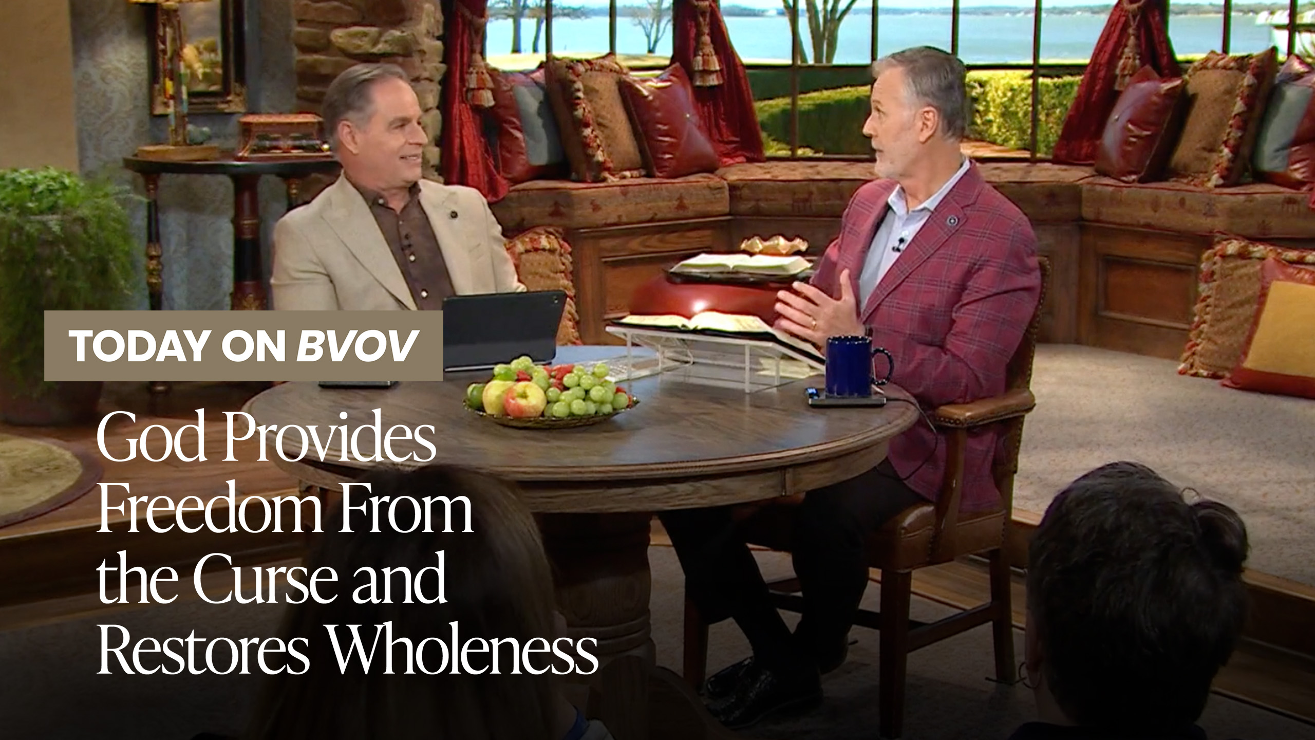 Kenneth Copeland Ministries CEO John Copeland and Pastor Tracy Harris in studio teaching how God Provides Freedom from the Curse and Restores Wholeness